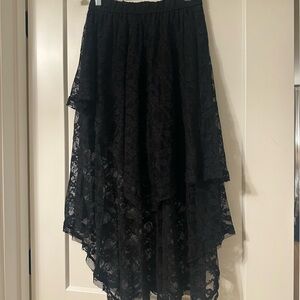 Black Lace Maxi Skirt